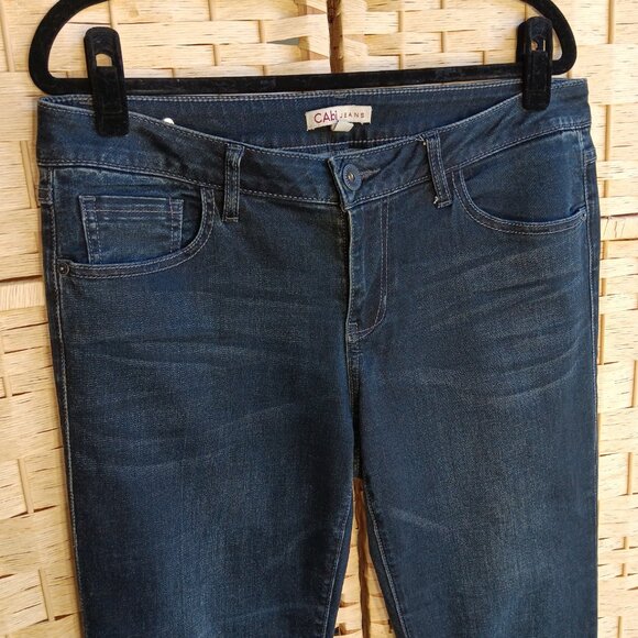 Cabi Bootcut Mid-Rise Dark Denim Jeans Medium 8 - Picture 4 of 5